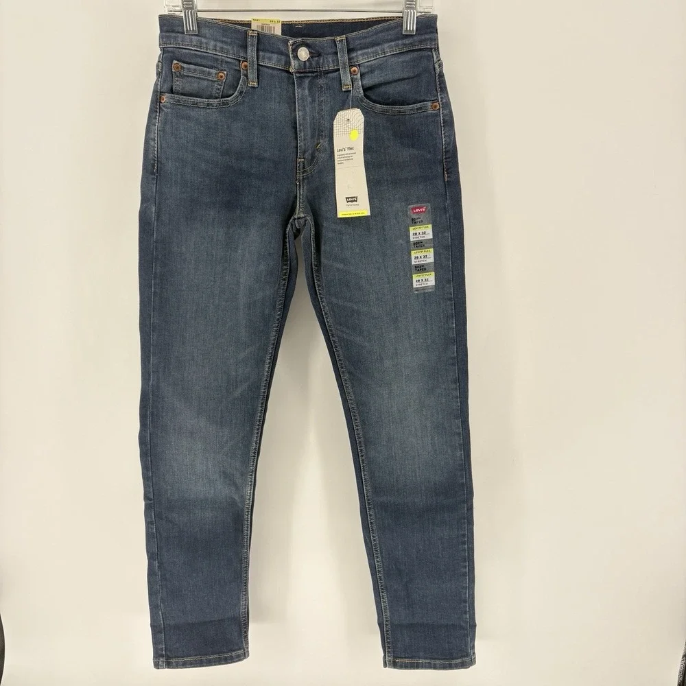 Levi's 502 Taper Men's Jeans 28x32 Flex Stretch Medium Wash Denim NWT